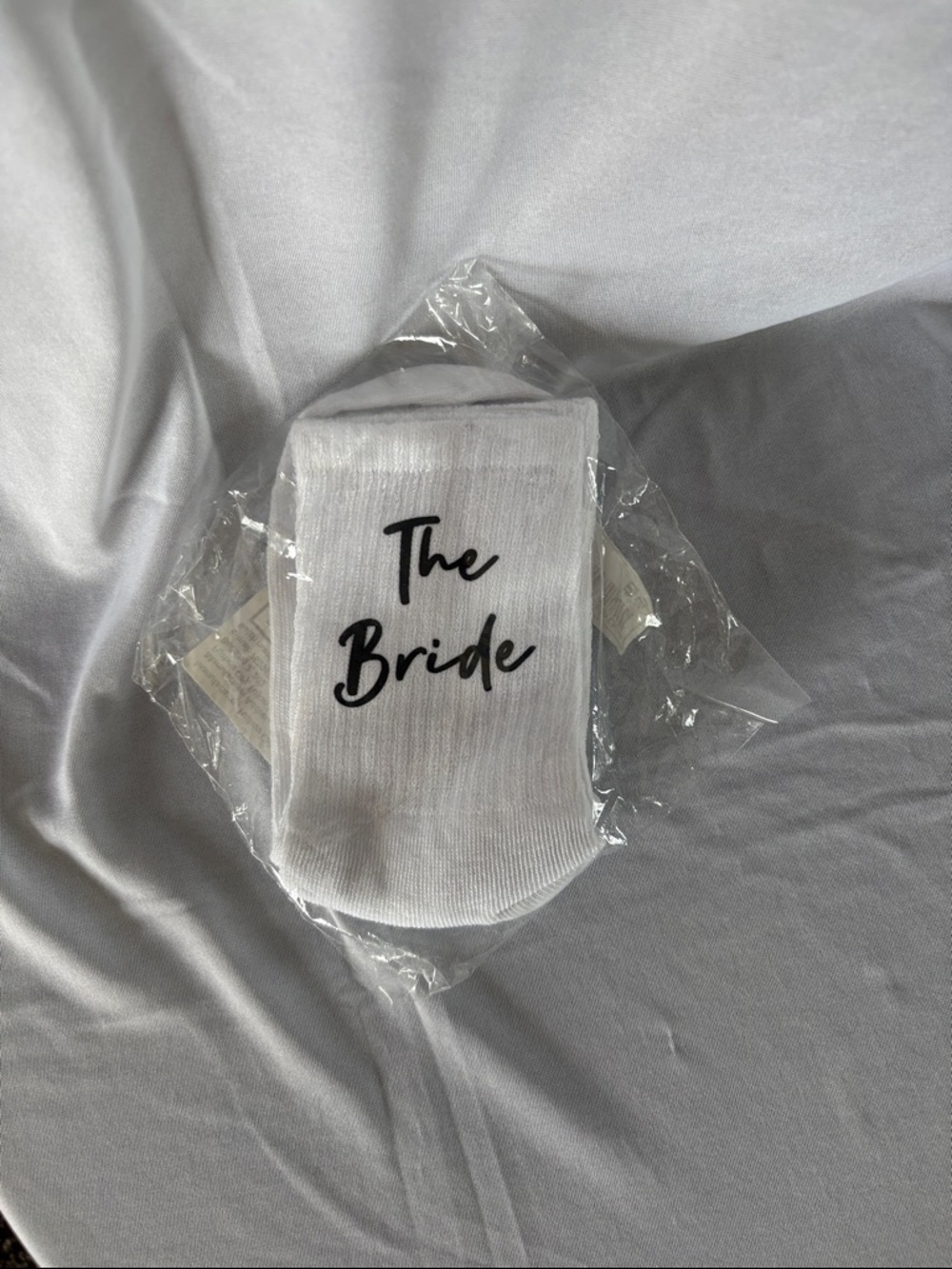 Bride White Crew Socks